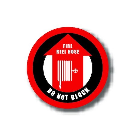 Ergomat 16in CIRCLE SIGNS - Fire Reel Hose Do Not Block DSV-SIGN 256 #1982 -UEN